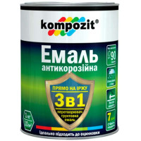 Емаль Kompozit 3в1 антикорозійна сіра 10 кг купить в Будуйка